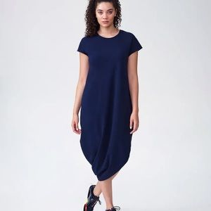 Universal Standard Geneva Asymmetrical Dress in Navy size S (14-16)